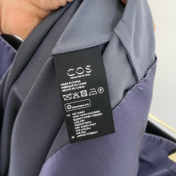 COS Mulberry High Rise Silk-Mix A-Line Skirt Size 4 NWT - Picture 8 of 8